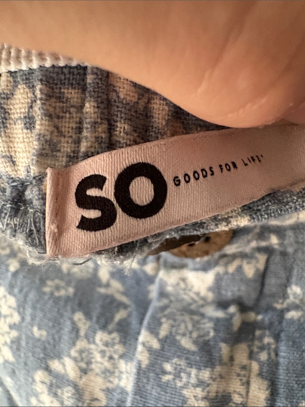 Sonoma linen blend Light Blue Floral Straight-Leg Pants - Picture 4 of 6